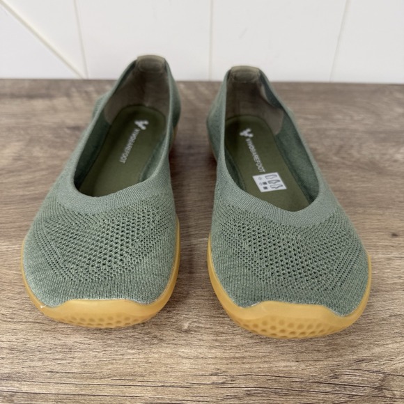 Vivobarefoot Asana Yin Ballerina Knit Flats in Dusty Green Women's Size 37EU 6US - Picture 7 of 9